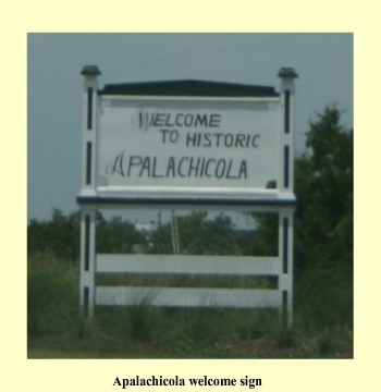 Apalachicola welcome sign