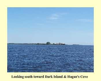 Looking south toward Dark Island & Hagan's Cove
