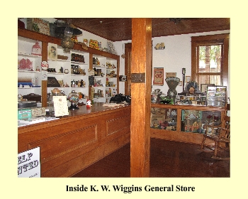 Inside K. W. Wiggins General Store