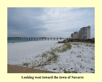 Looking west toward the town of Navarre