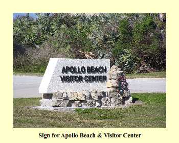 Sign for Apollo Beach & Visitor Center