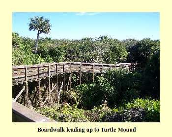 Boardwalk leading up to Turtle Mound