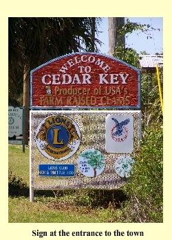 Sign at the entrance to the town