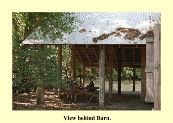 View behind Barn.