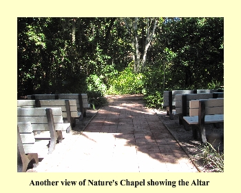 Another view of Nature's Chapel showing the Altar