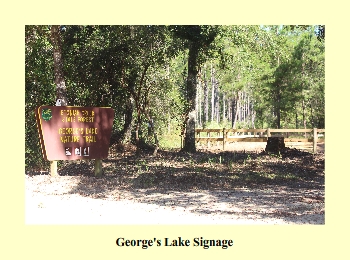 George's Lake Signage