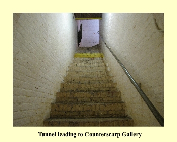 Tunnel leading to Counterscarp Gallery