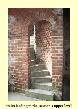 Stairs leading to the Bastion's upper level.