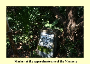 Marker at the approximate site of the Massacre