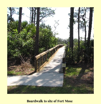 Boardwalk to site of Fort Mose