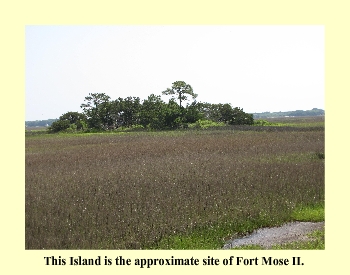 This Island is the approximate site of Fort Mose II.