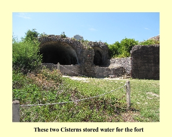 These two Cisterns stored water for the fort