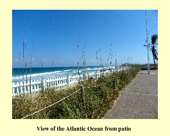 View of the Atlantic Ocean from patio