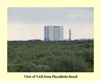 View of VAB from Playalinda Beach