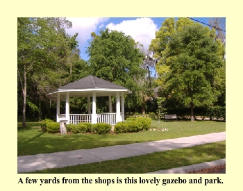 A few yards from the shops is this lovely gazebo and park.