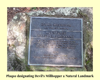 Plaque designating Devil's Millhopper a Natural Landmark