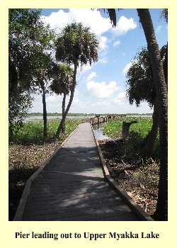 Pier leading out to Upper Myakka Lake