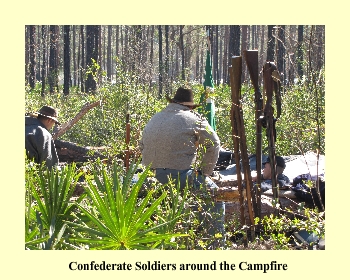 Confederate Soldiers around the Campfire