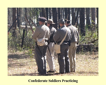 Confederate Soldiers Practicing