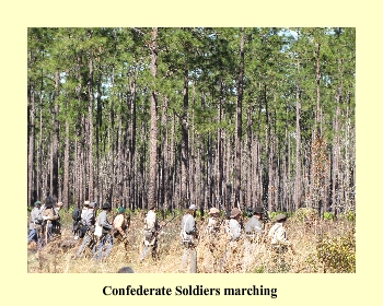 Confederate Soldiers marching