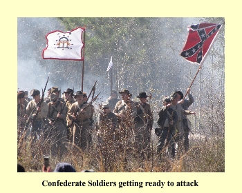 Confederate Soldiers getting ready to attack