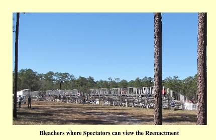 Bleachers where Spectators can view the Reenactment