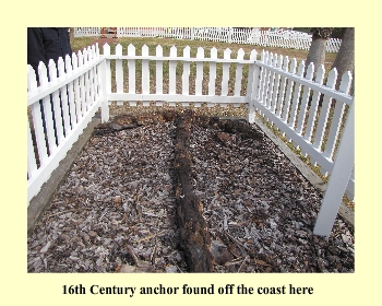 16th Century Anchor found off the coast here