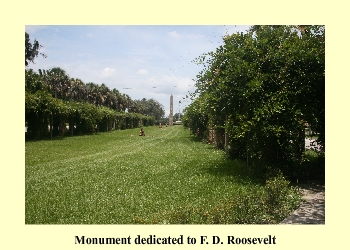 Monument dedicated to F. D. Roosevelt