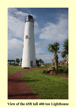 View of the 65ft tall 400 ton Lighthouse