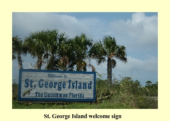 St. George Island welcome sign