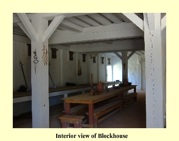 Interior view of Blockhouse