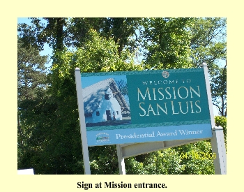 Sign at Mission entrance