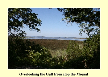 Overlooking the Gulf from atop the Mound