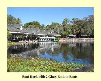 Boat Dock with 2 Glass Bottom Boats