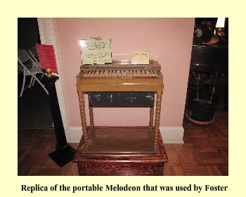 Replica of the portable Melodeon that was used by Foster