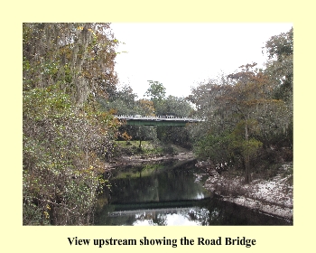 View upstream showing the Road Bridge